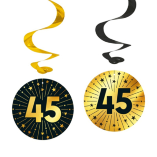 45 År Golden Celebrations Swirls
