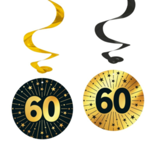 60 År Golden Celebrations Swirls