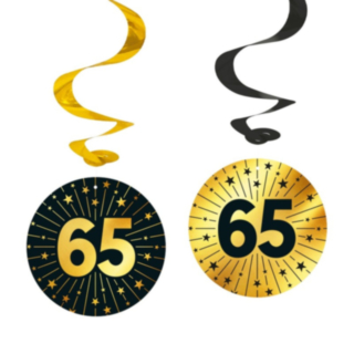 65 År Golden Celebrations Swirls