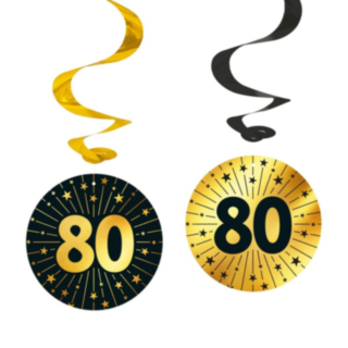 80 År Golden Celebrations Swirls