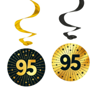 95 År Golden Celebrations Swirls