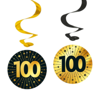 100 År Golden Celebrations Swirls