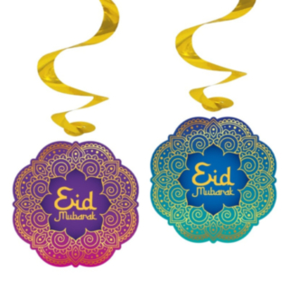 Eid Mubarak Swirls Lila/Blå