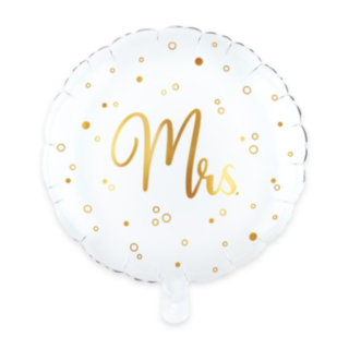 Mrs Folieballong Vit/Guld