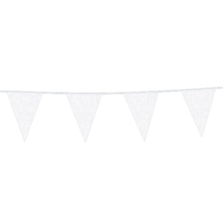 Glitter Flaggirlang Vit