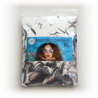Rund Konfetti Metallic Silver