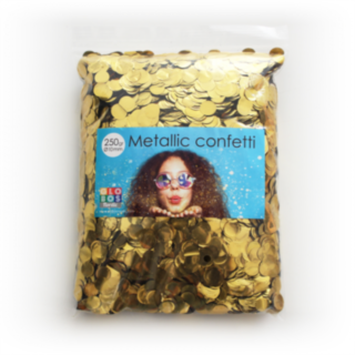 Rund Konfetti Metallic Guld