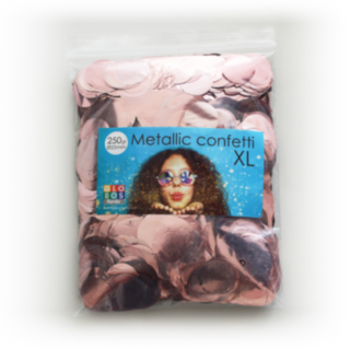 Rund Konfetti Metallisk Roséguld