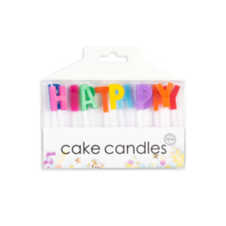 Happy Birthday Tårtljus Flerfärgade