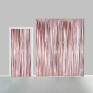 Glitterdraperi Roséguld