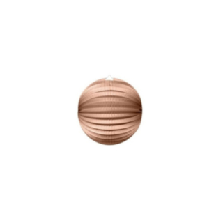 Rund Papperslykta Roséguld