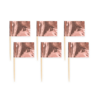 Flaggor Tårtpinnar Roséguld