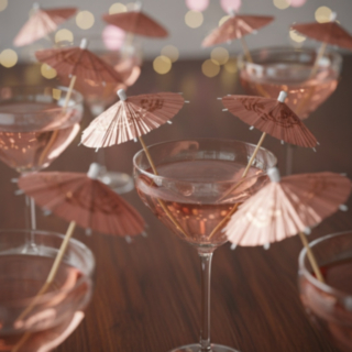 Paraply Drinkpinnar Roséguld
