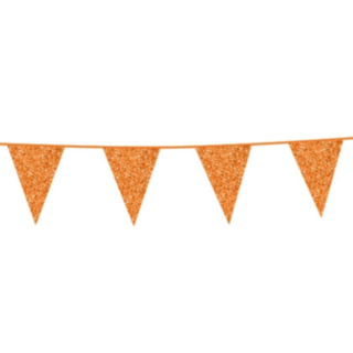Glitter Vimpelgirlang Orange