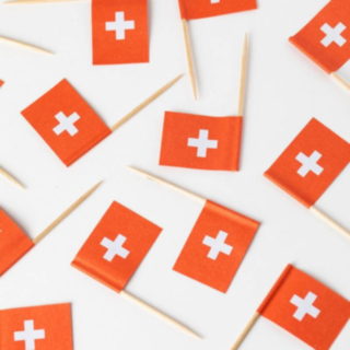 Schweiz Flagga Matpinne