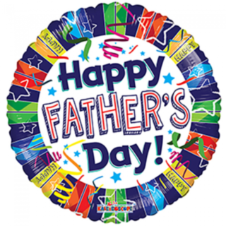 Rund Happy Father's Day Folieballong