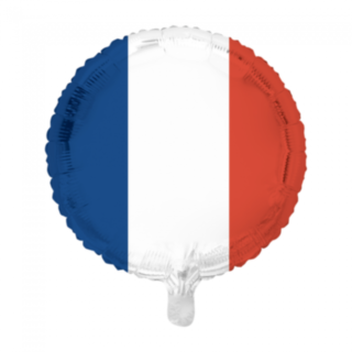 Frankrikes Flagga Rund Folieballong