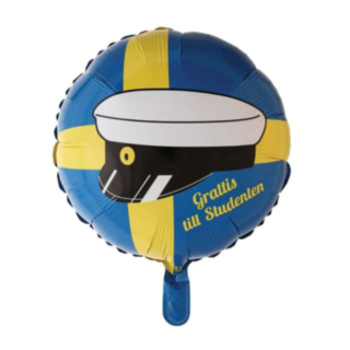 Rund Grattis Till Studenten Folieballong