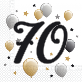 70 År Ballonger Servetter