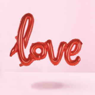 Love Folieballong Röd