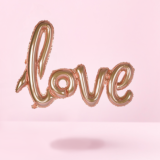 Love Folieballong Roséguld