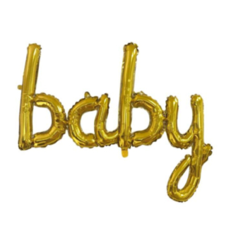 Stor Baby Folieballong Guld
