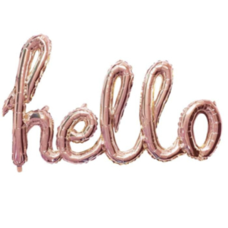 Hello Folieballong Roséguld