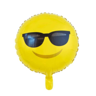 Rund Emoji Solglasögon Folieballong