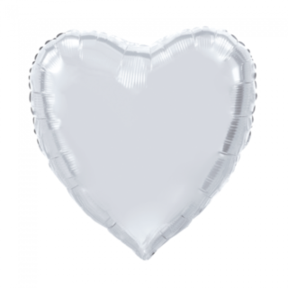 Hjärta Folieballong Silver