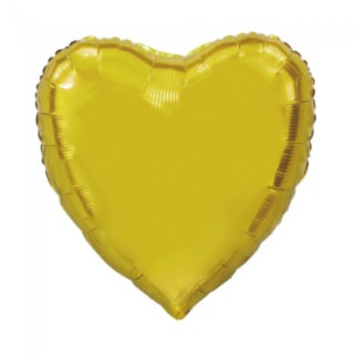 Hjärta Folieballong Guld