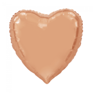 Hjärta Folieballong Roséguld