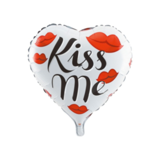 Kiss Me Hjärta Folieballong