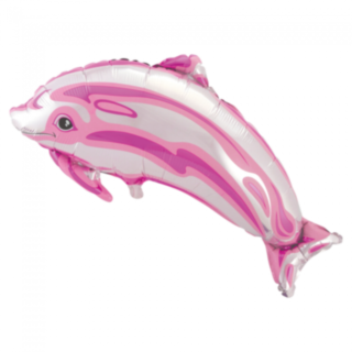 Delfin Folieballong Ljusrosa