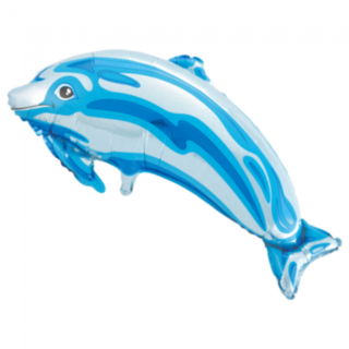 Delfin Folieballong Ljusblå