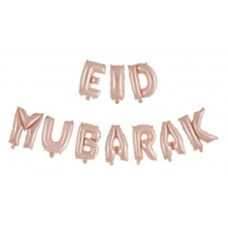 Eid Mubarak Folieballonger Roséguld