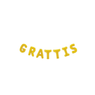 Grattis Folieballong Guld