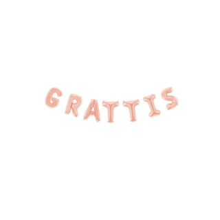 Grattis Folieballong Roséguld