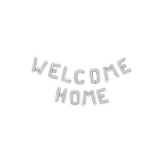 Welcome Home Folieballong Silver