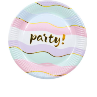 Party Tallrikar Pastell/Guld
