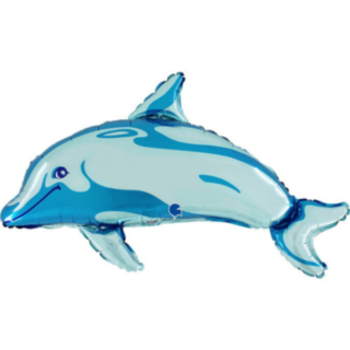 Delfin Folieballong Blå
