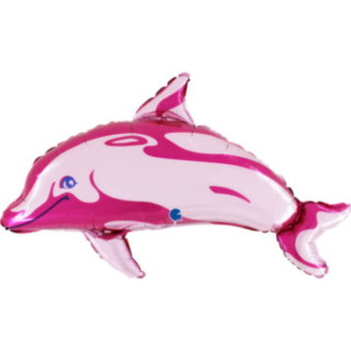 Delfin Folieballong Rosa