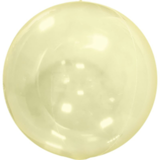 Genomskinlig Rund Ballong Gul