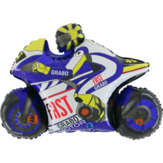 MotoGP Motorcykel Folieballong Blå