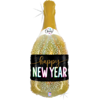 Nyår Champagneflaska Folieballong