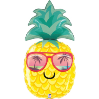 Ananas Med Solglasögon Folieballong