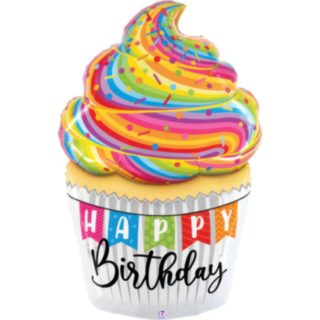 Cupcake Happy Birthday Folieballong