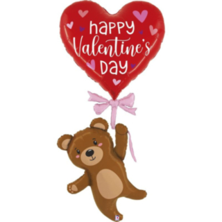 Happy Valentine's Day Nallebjörn Folieballong