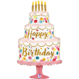 Tårta Happy Birthday Folieballong