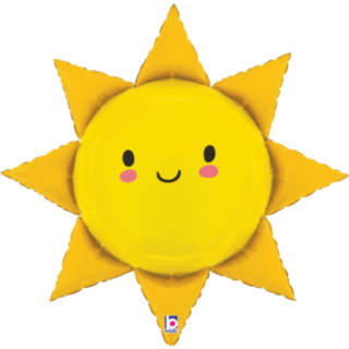 Leende Sol Folieballong