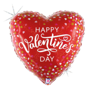 Happy Valentines Day Hjärta Folieballong